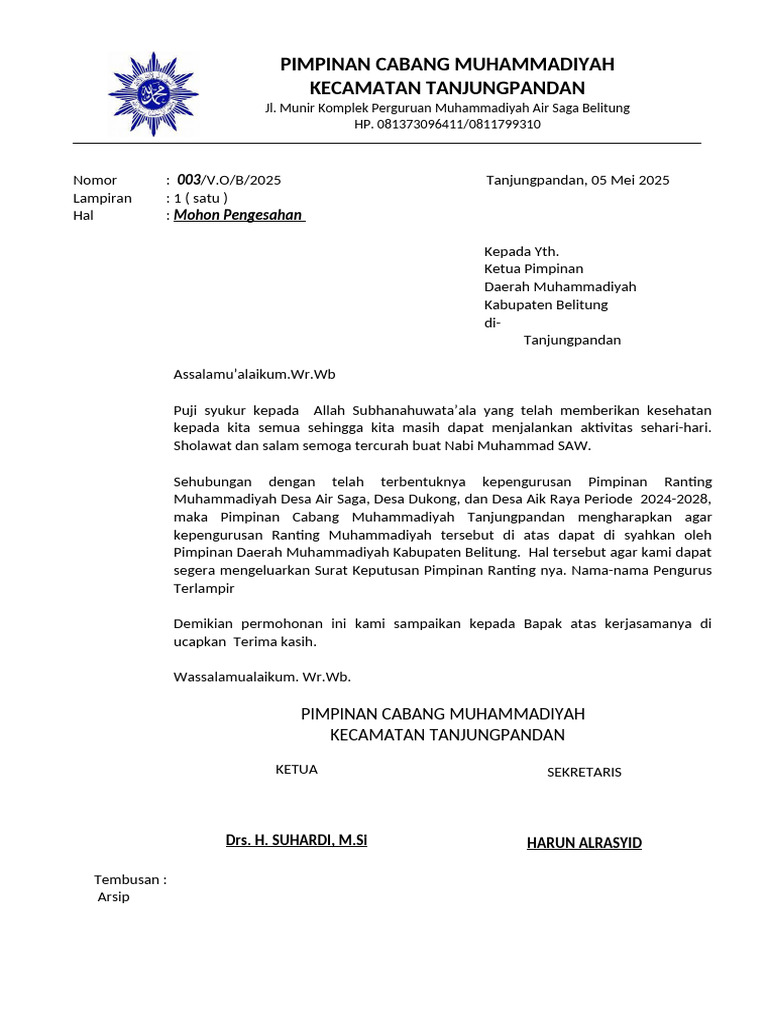PIMPINAN CABANG MUHAMMADIYAH | PDF