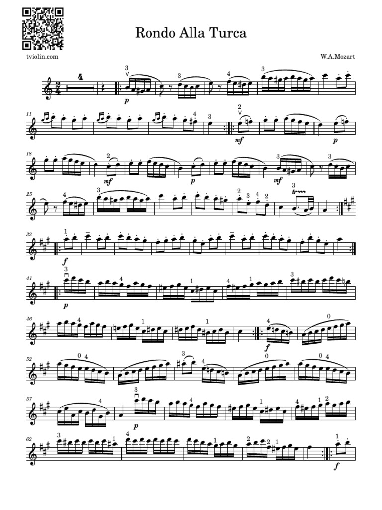 Rondo Alla Turca-D6abut | PDF | Musical Forms | Piano Sonatas