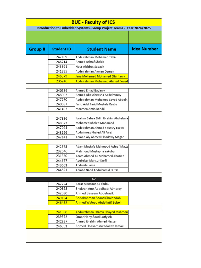 ES-Group Members List-2024 2025 | PDF | Egypt