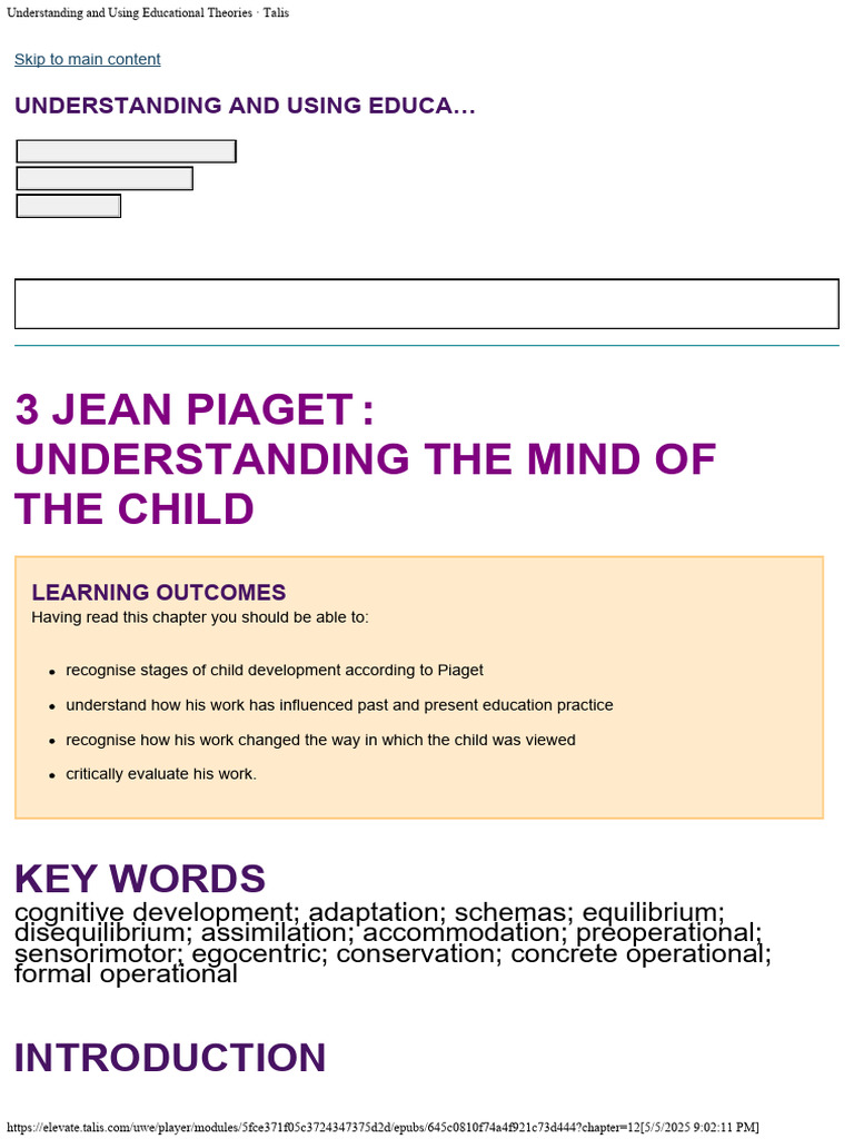 Understanding and using educational theories talis pdf schema