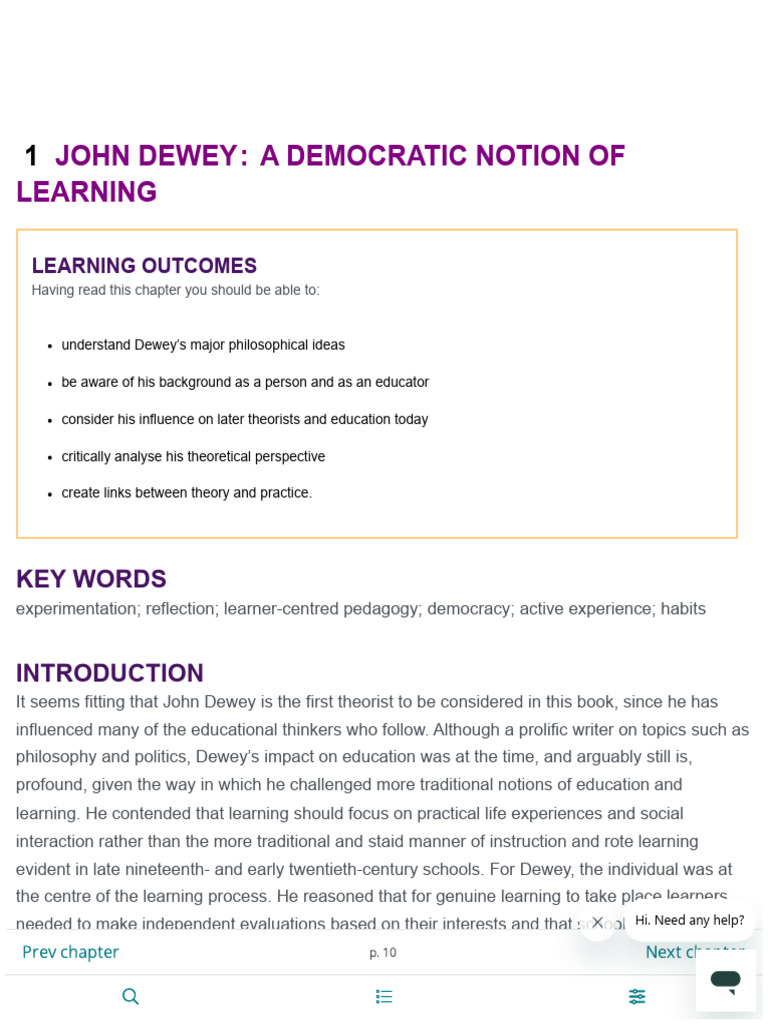 Understanding and using educational theories talis dewey ch1 pdf