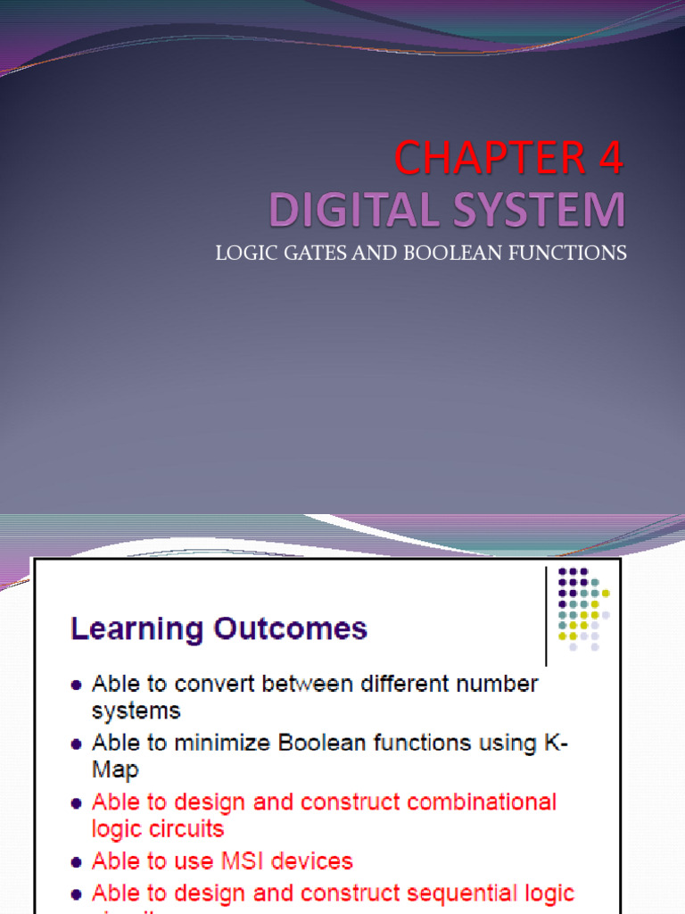 Chapter 4b Digital System - Logic Gates & Boolean Expression | PDF ...