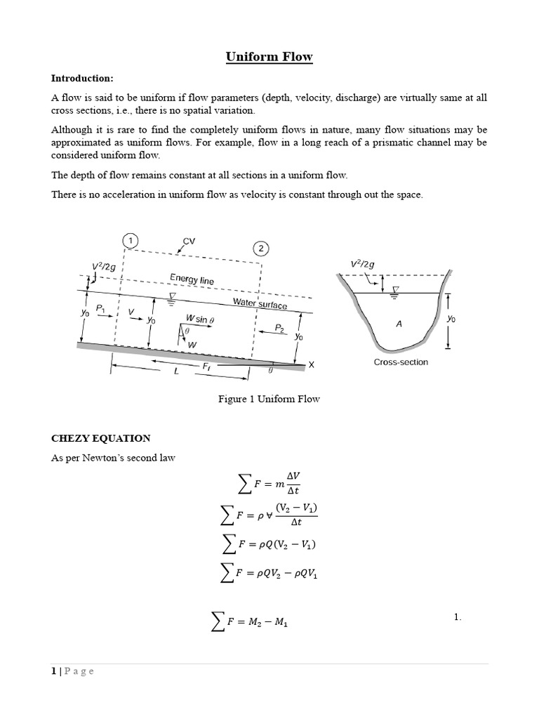 Uniform Flow - FINAL | PDF | Fluid Mechanics | Fluid Dynamics