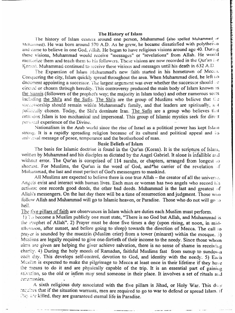 The History of Islam | PDF