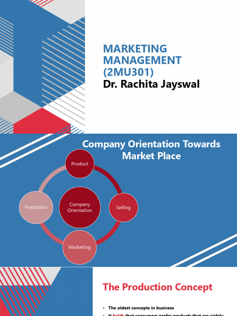 Marketing Management Concepts Overview | PDF | Marketing | Corporate ...