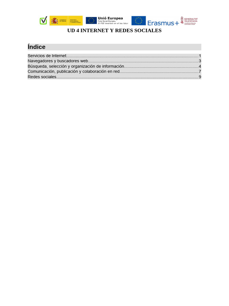 Servicios y herramientas de Internet y redes sociales | PDF | Internet ...