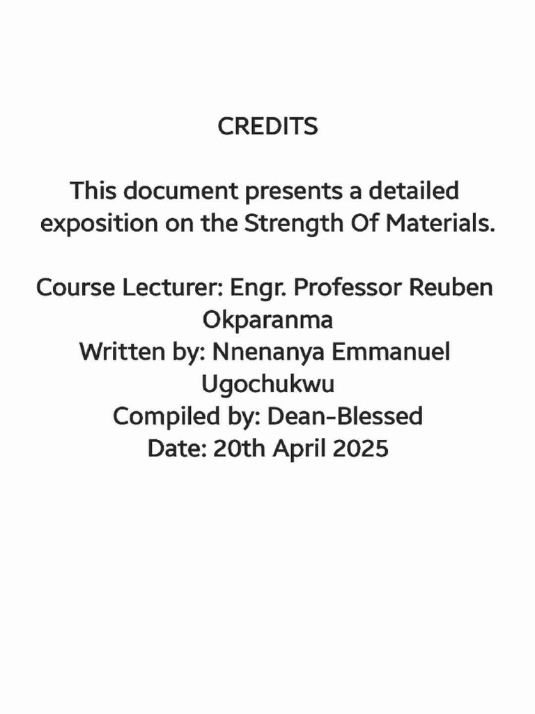 Strength of Materials 1 - Compressed - Compressed | PDF