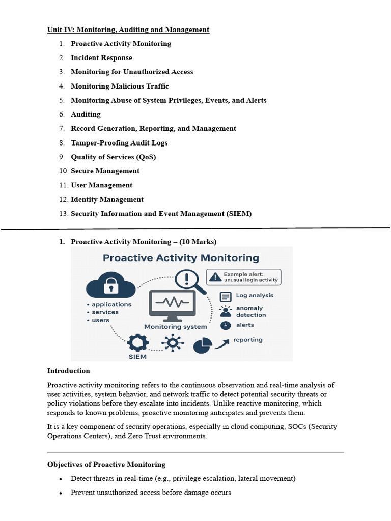 Proactive Monitoring and Incident Response | PDF | Quality Of Service ...