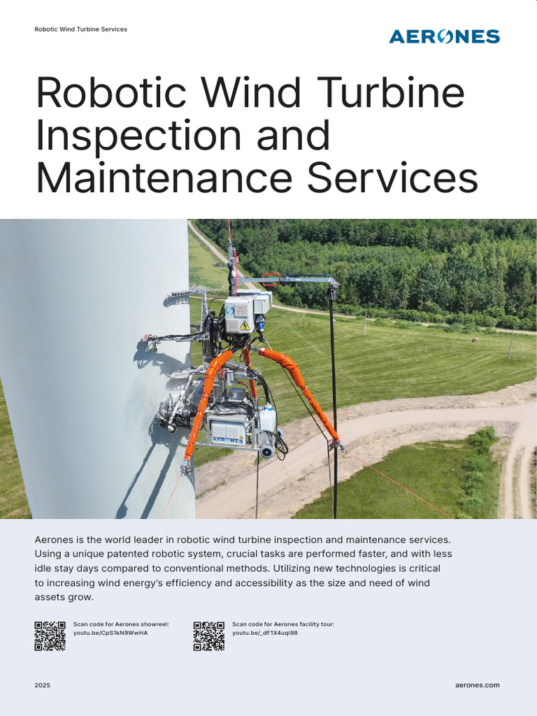 Robotic Wind Turbine Inspection and Maintenance Services | PDF | Wind ...