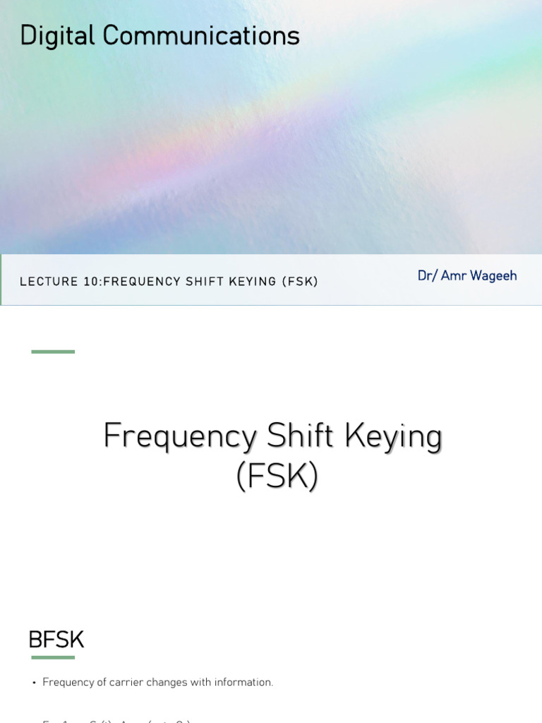 Frequency Shift Keying Overview | PDF | Modulation | Electronic Engineering