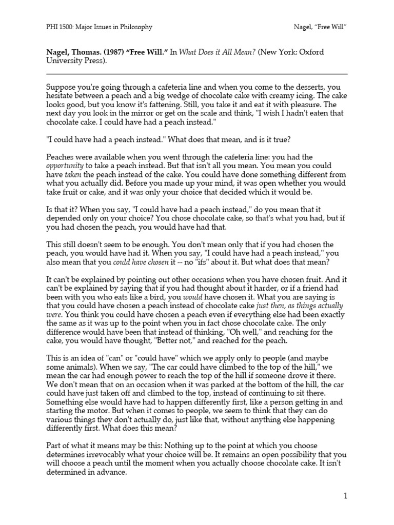 Understanding Free Will and Determinism | PDF | Free Will | Determinism