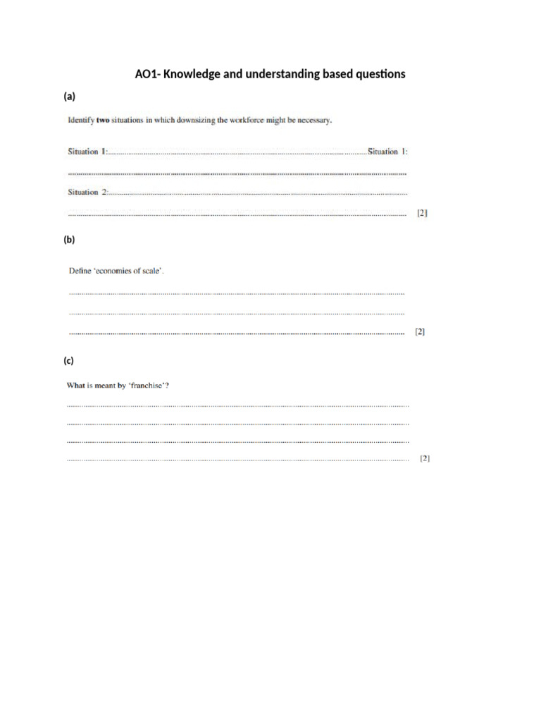 AO1-AO4 Assessment Question Guide | PDF