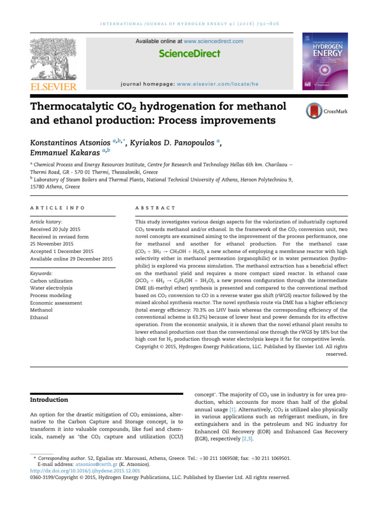Direct Synthesis of Ethanol Via CO2 Hydrogenation Over The Co/La-Ga-O ...