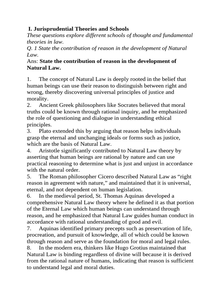 Jurisprudential Theories Explained | PDF | Natural Law | Jurisprudence