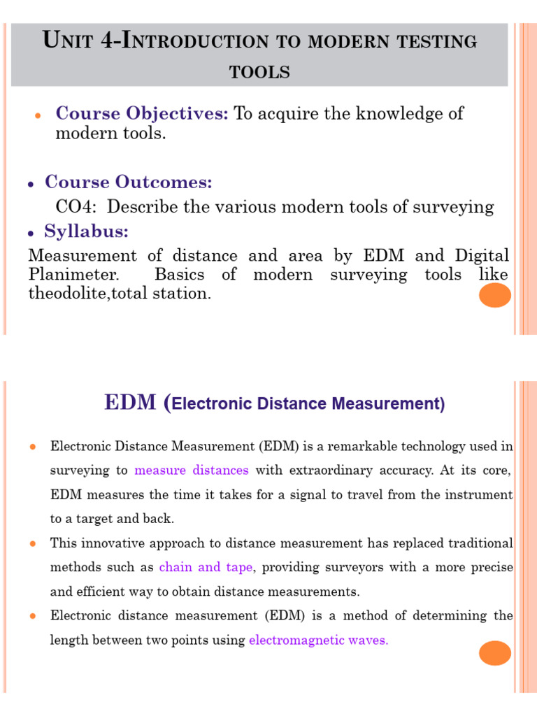 Unit 4-Introduction To Modern Testing Tools | PDF | Surveying