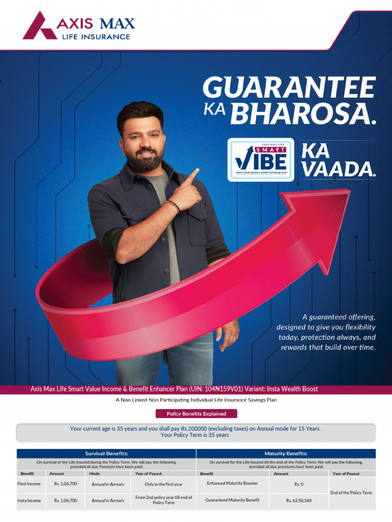 Axis Max Life Smart Value Plan Details | PDF | Insurance | Life Insurance