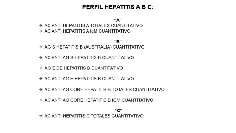 Perfil Hepatitis ABC | PDF