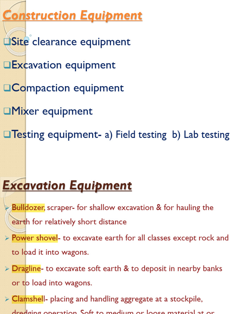 Construction Equipment. | PDF