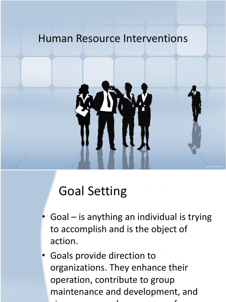 Human Resource Interventions PDF Performance Appraisal Goal Setting