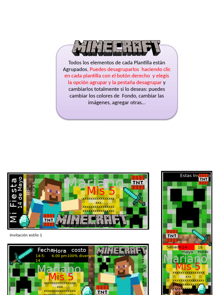 Kit Minecraft 1 | PDF