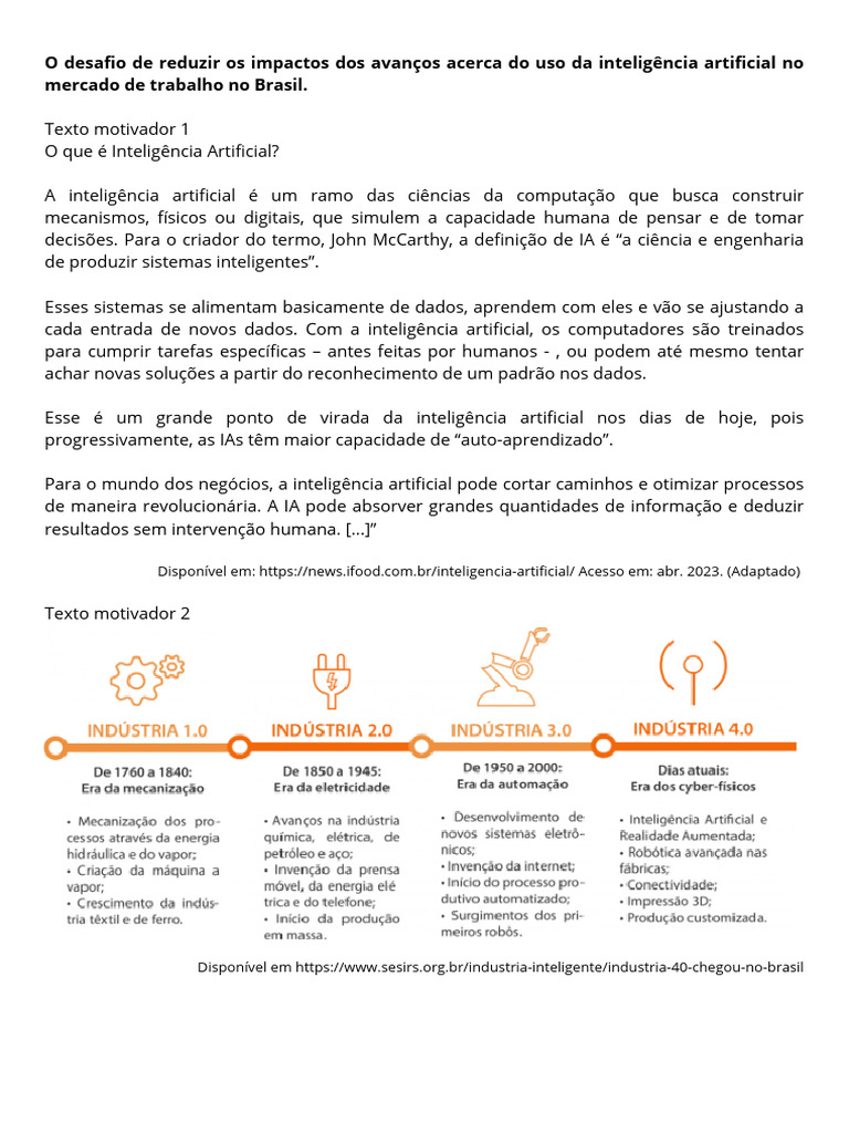 Impactos da IA no Mercado de Trabalho | PDF | Inteligência artificial ...