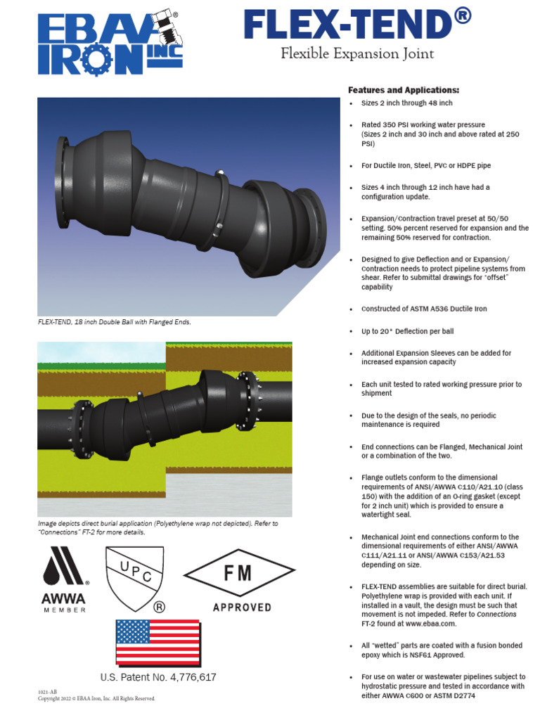 FLEX-TEND® Expansion Joint Overview | PDF | Pipe (Fluid Conveyance ...
