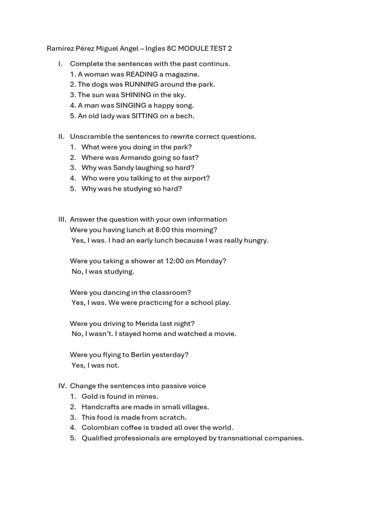 Sample Test Module 2 | PDF