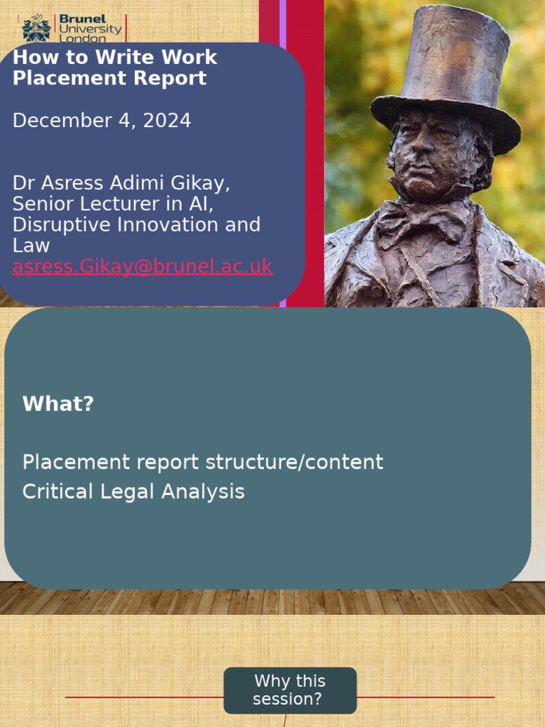 Writing a Work Placement Report Guide | PDF | Cognitive Science | Cognition