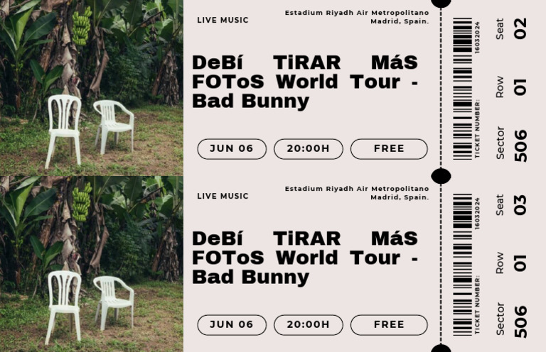 Beige Black Minimalist Event Music Festival Concert Ticket - PDF 2 | PDF