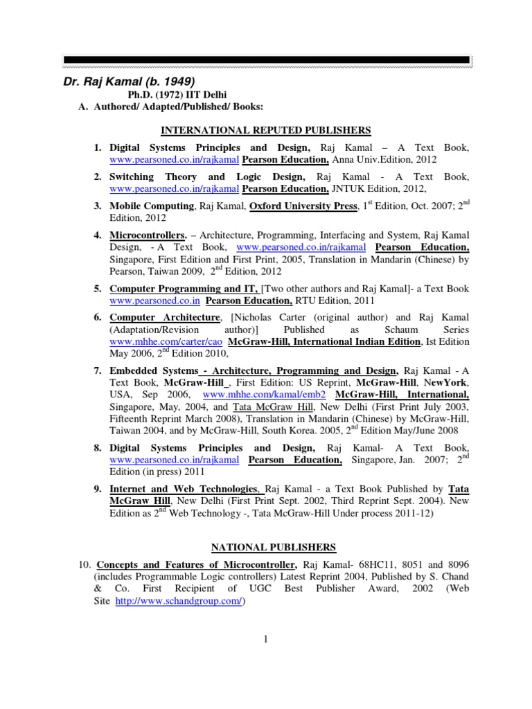 Microcontrollers By Rajkamal Ebook Reader