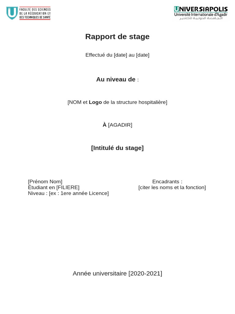 Rapport de stage en médecine clinique | PDF | Médecine clinique | Médecine