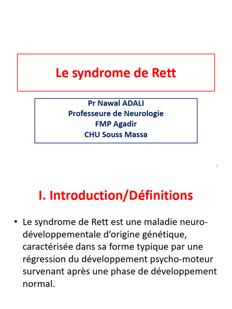 Syndrome de Rett : Diagnostic et Variantes | PDF | Épilepsie | Médecine ...