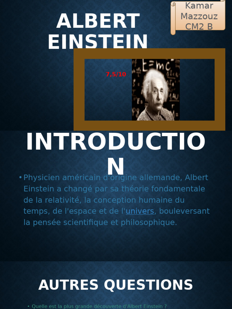 Albert Einstein : Pionnier de la Relativité | PDF