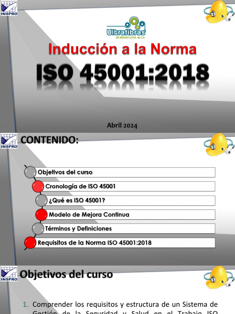 Induccion A La Norma Iso 45001 2018 Rev 0 | PDF | Planificación | Auditoría