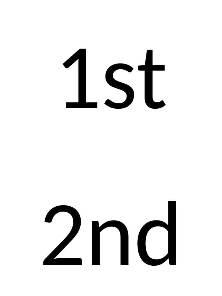 Ordinal Numbers Images | PDF