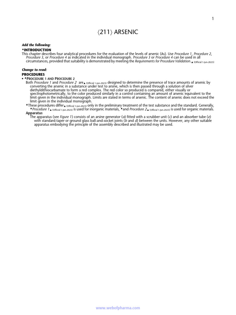 Arsenic Detection Procedures Explained | PDF | Sulfuric Acid | Water