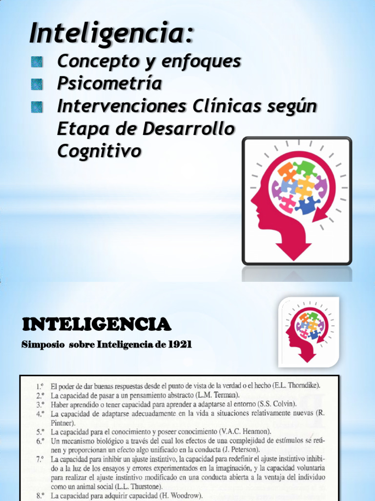 Historia y enfoques de la inteligencia | PDF | Inteligencia | Sicología