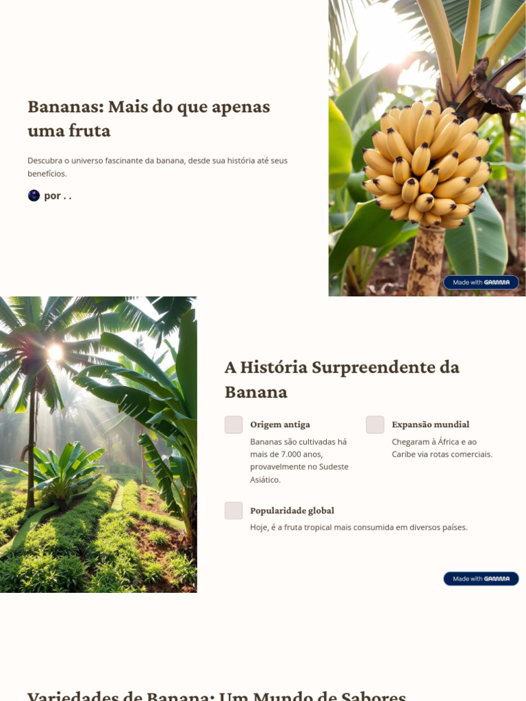 Benefícios e Curiosidades sobre Bananas | PDF | Banana | Agricultura