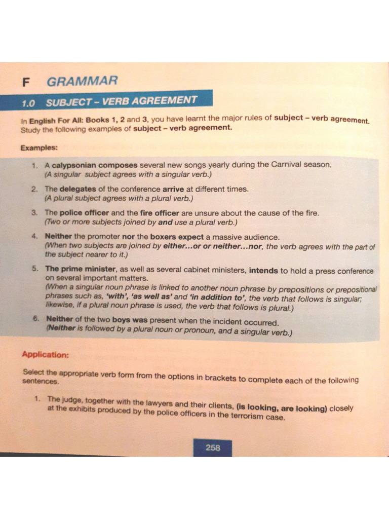Subject Verb Agreement REVISION | PDF