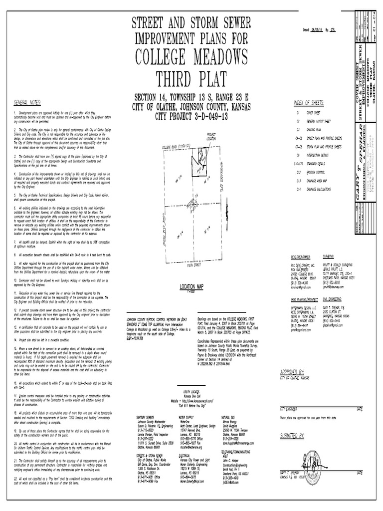 Sewer Line Project As-Constructed Plan | PDF