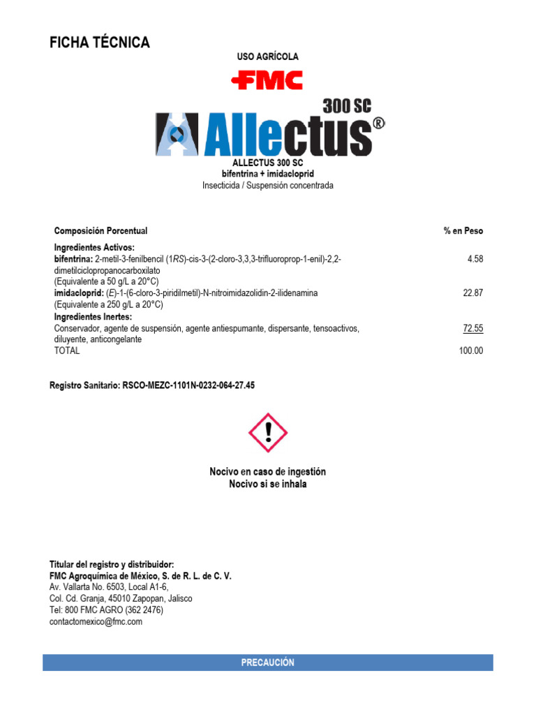 Ficha Técnica de Allectus 300 SC | PDF