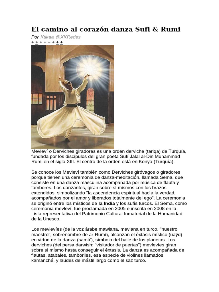 Danza Sufi: Rumi y los Derviches | PDF | Rumi | El sufismo
