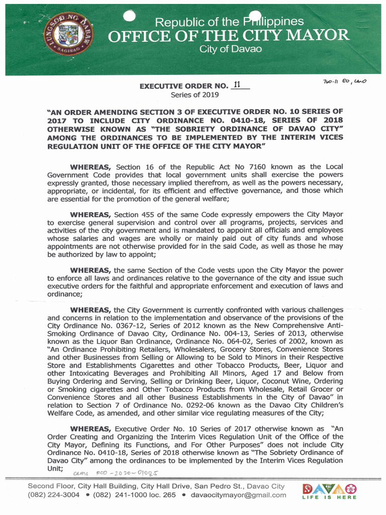 Eo 11 2019 | PDF