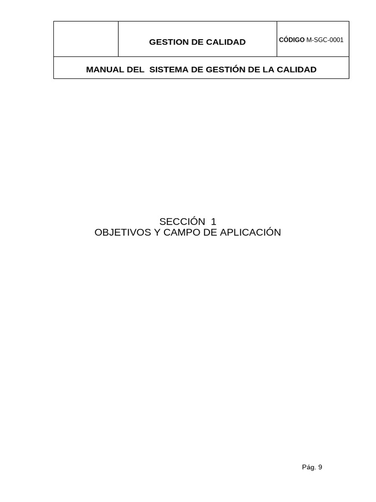 Manual del Sistema de Gestión de Calidad | PDF