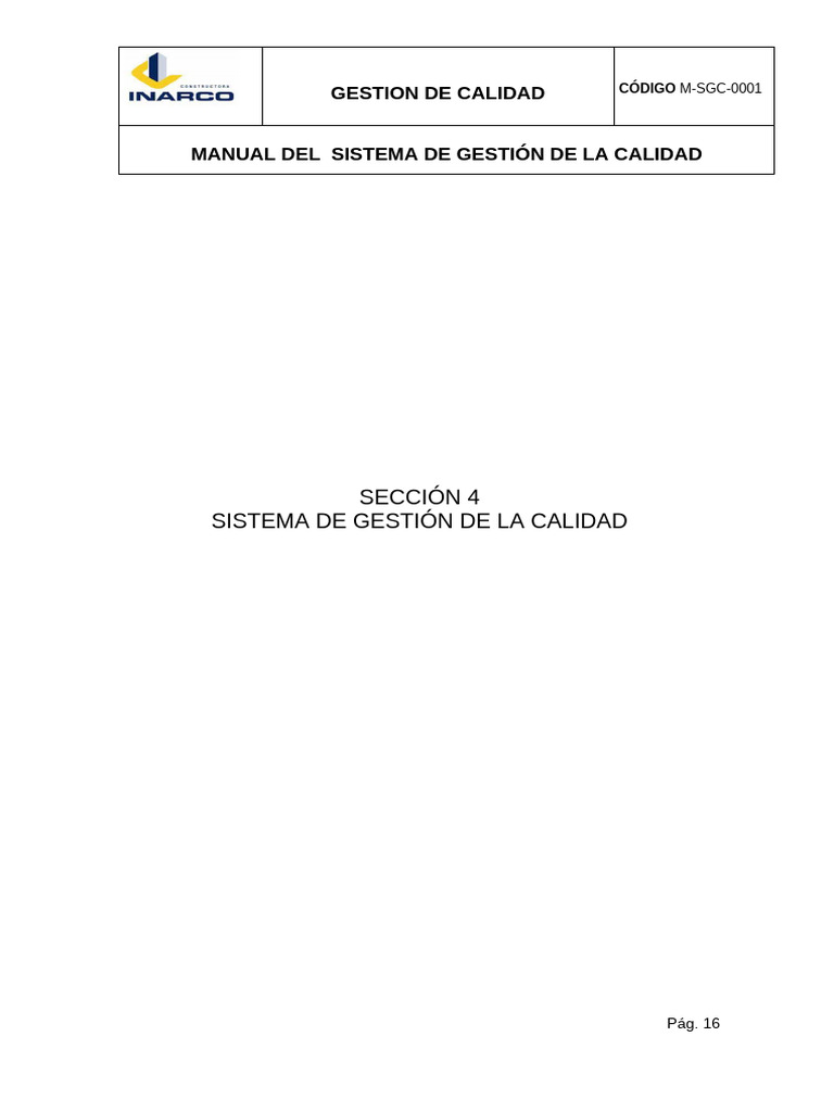 Manual del Sistema de Gestión de Calidad | PDF | Sistema de manejo de ...