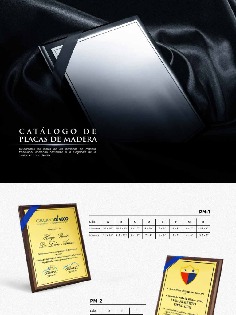 Catálogo de Placas de Madera | PDF