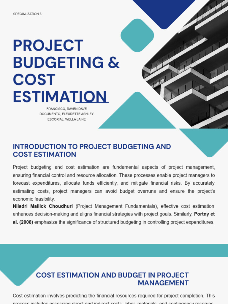 Project Budgeting & Cost Estimation Guide | PDF | Databases | Budget