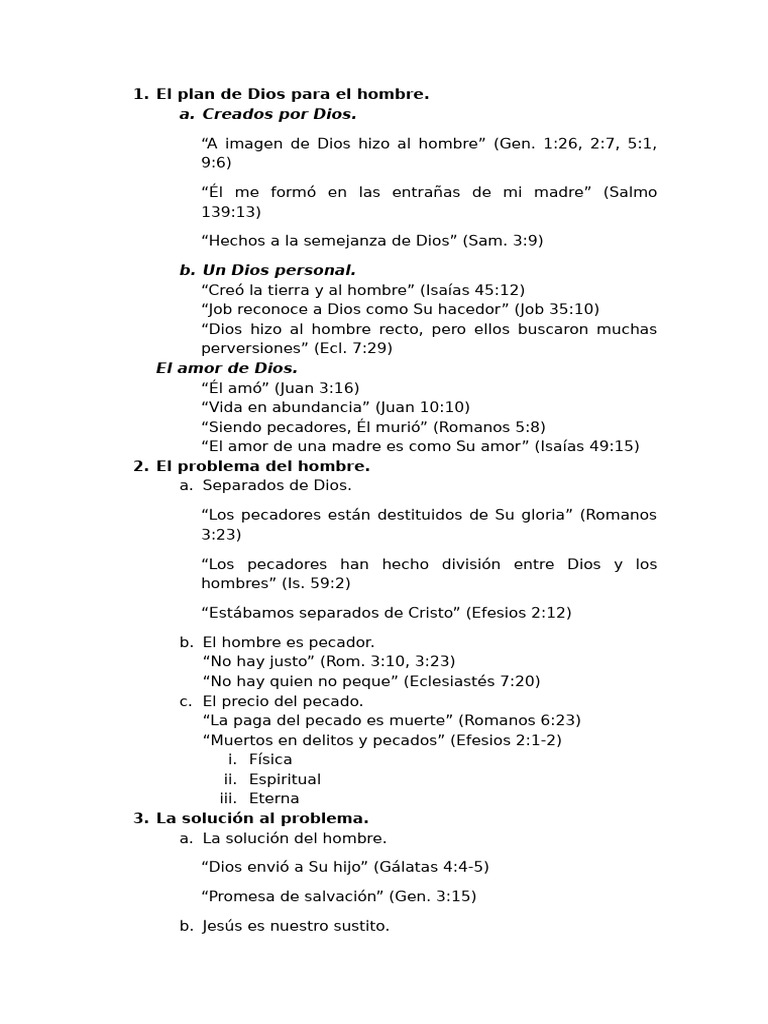 El Plan de Dios para El Hombre (Clase 3 y 4) | PDF | Jesús | Pecado