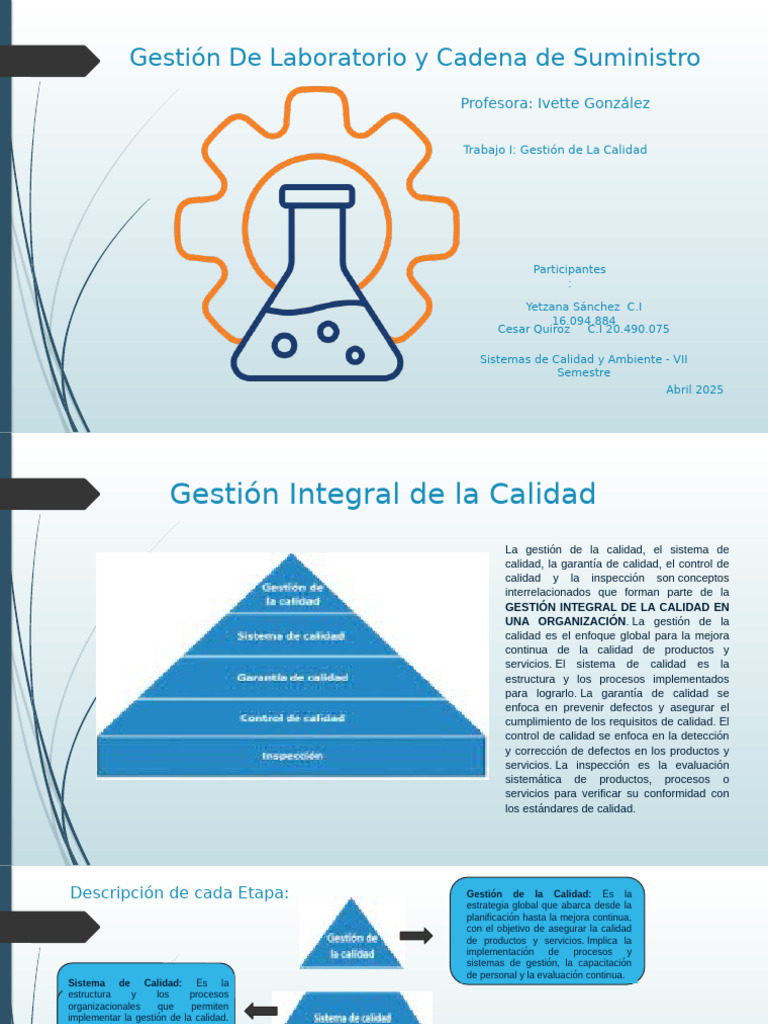 Gestión Integral de la Calidad en Laboratorios | PDF | Calidad ...
