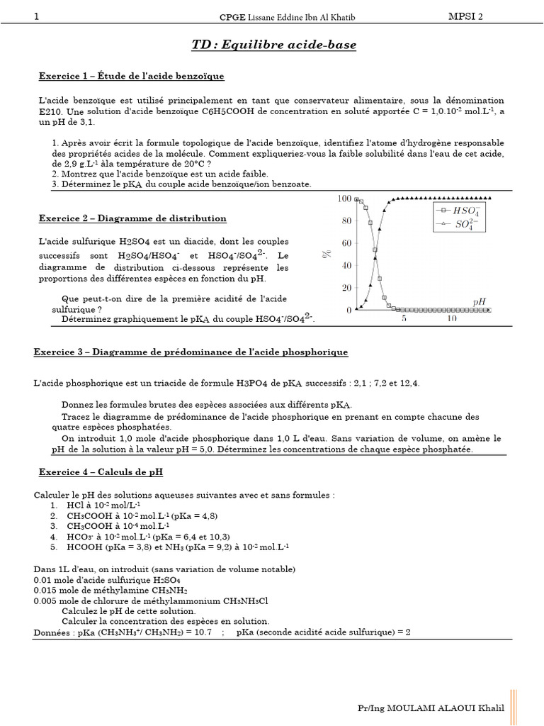 Étude des acides et pH en chimie | PDF | Ph | Acide